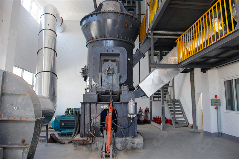 Cross-section of XZM Ultrafine Mill grinding chamber