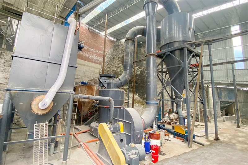 Glass raw material grinding process in industrial setting