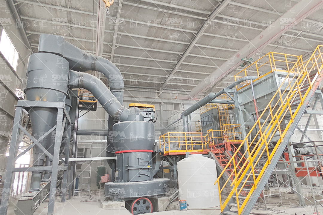 Raymond mill processing limestone for industrial applications