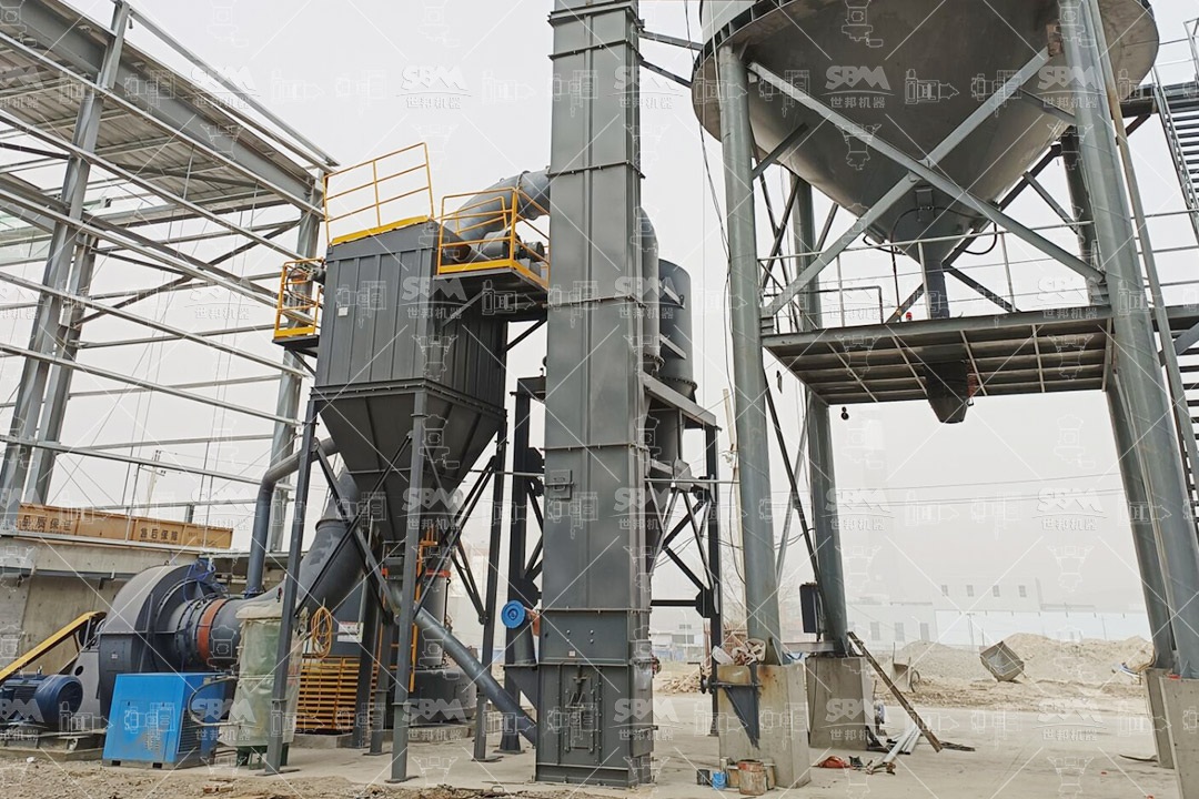 Complete graphite powder production line with modern grinding equipment