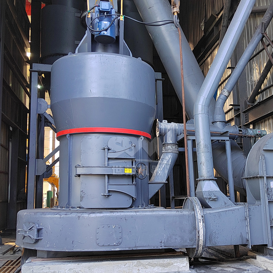 Primary crushing stage using a jaw crusher to reduce large cast stone blocks.
