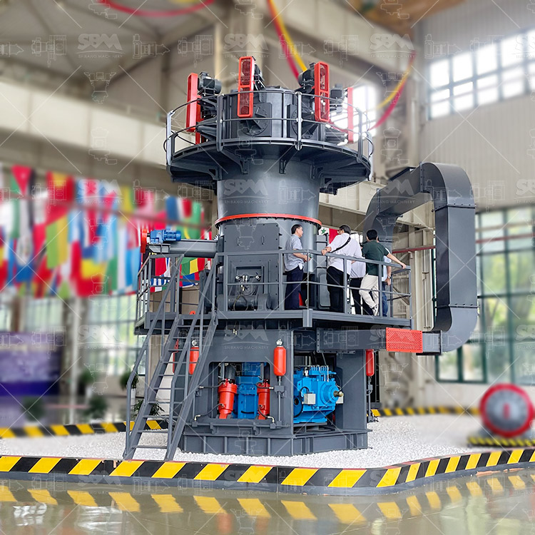 Large-scale industrial installation of an LM Series Vertical Roller Mill in a mineral processing plant.