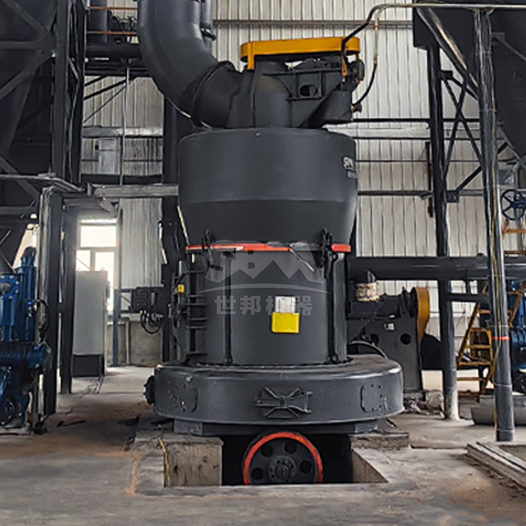 MTW Series European Trapezium Mill in operation for grinding barite to medium fineness.