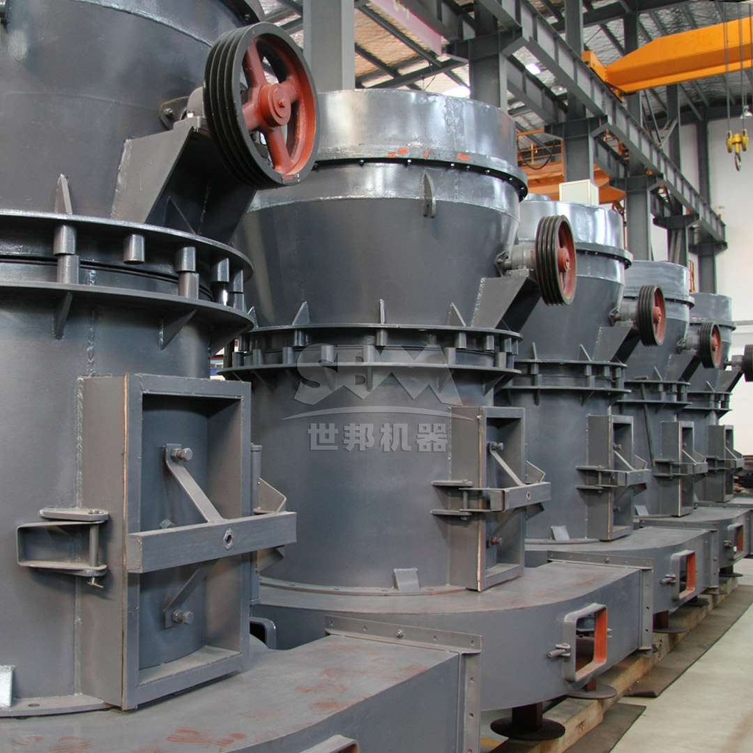 Complete stearate grinding production line layout with mills and dust collectors