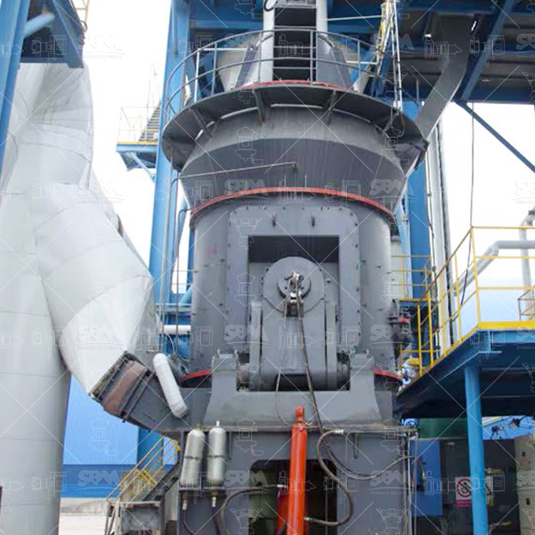 Internal diagram showing roller and table arrangement of vertical mill