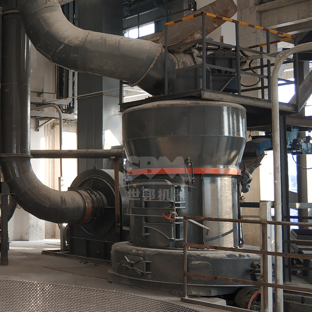 Overview of blast furnace coal injection system with grinding mill and hot air duct